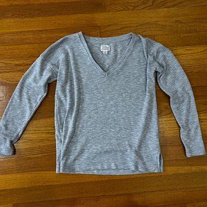 J.Crew Vintage Fleece Light Grey V-neck Sweater